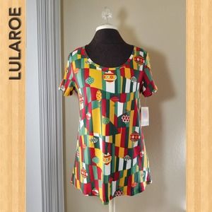 LulaRoe NWT t-Shirt Top Tee Christmas Yellow Green Size XS Color Yellow …